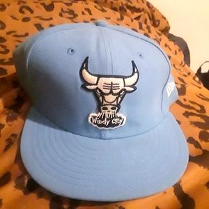 Baby Blue Chicago Bulls New Balance fitted hat